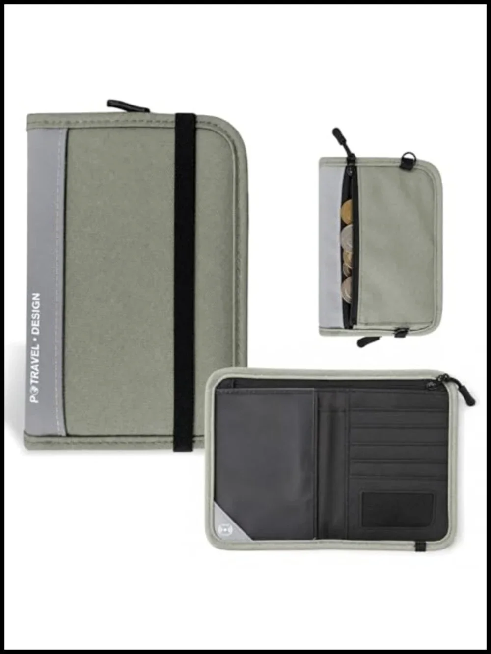 RFID Blocking Passport Holder Organizer Travel Document Case Waterproof Nylon